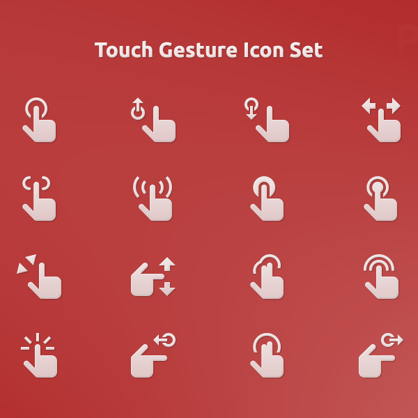 Touch Gesture icons